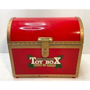 Maisto Christmas Toy Box musical Holiday Songs 1997 8" x 9" x 6" 63029 red